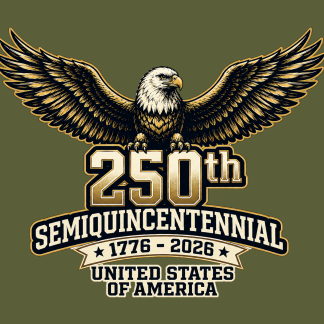 Golden Eagle Patriotic T-Shirt – 250th Anniversary