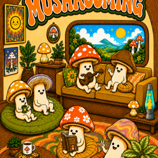 Charming Cartoon Mushroom Tee